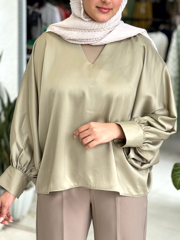 شومیز ساتن خفاشی